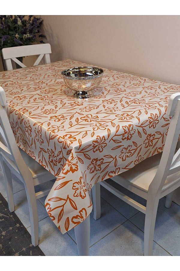 Başak Ev Tekstili-Patterned FiberPvcOilcloth - Wipeable Table Cloth 1