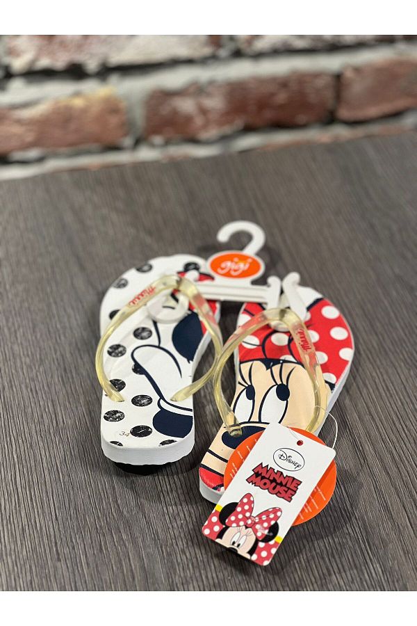 Gigi Minnie Mouse Patterned Girl s Flip Flops
