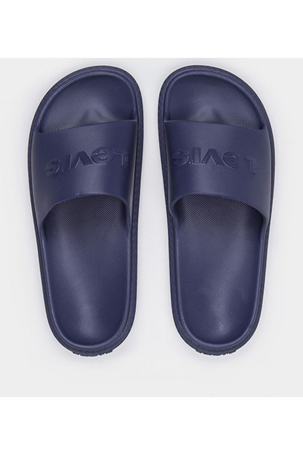 Levi s Men s Logo Blue Slippers Trendyol