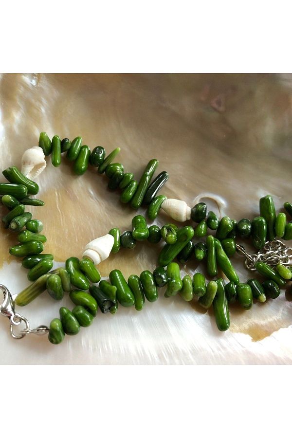 Green coral stone new arrivals