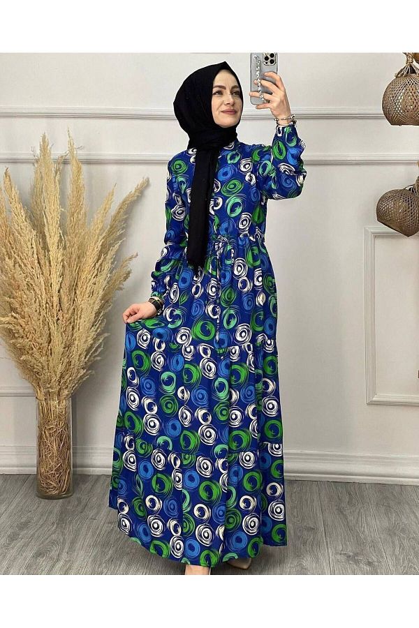 Zema Fashion Summer Viscose Dress Hijab Plus Size Trendyol