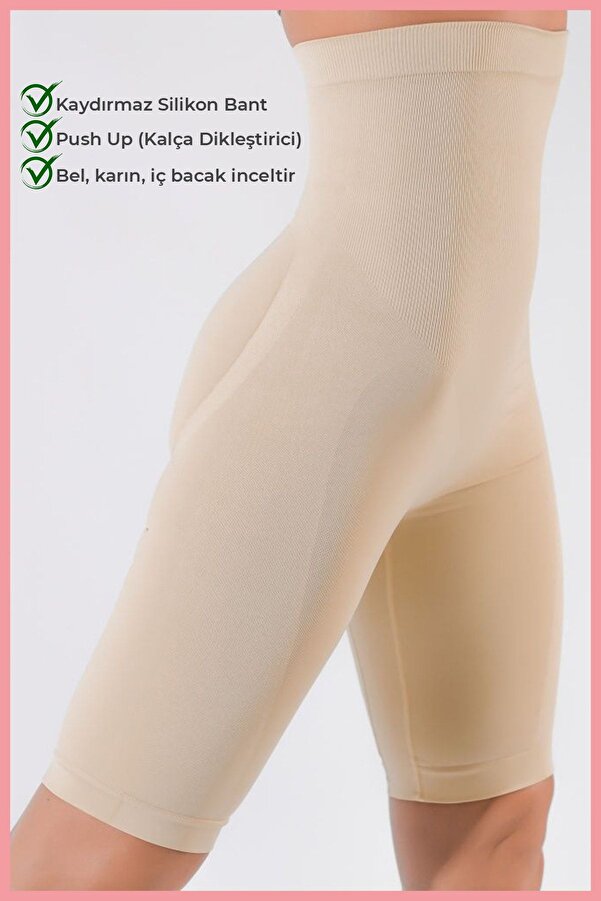 ELEGANCE KORSE 1 Beden Incelten Sıkılaştırıcı Şekillendirici Şort Korse Tayt Basen Göbek Lohusa Doğum Korse