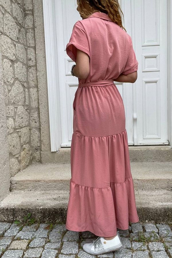 Dusty rose dress casual clearance