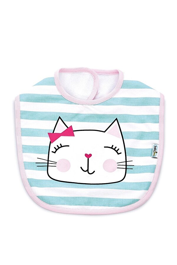 Babyjem Çizgili Baskılı Önlük Yeşil