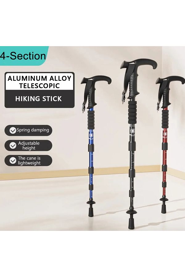 4 section walking pole cheap