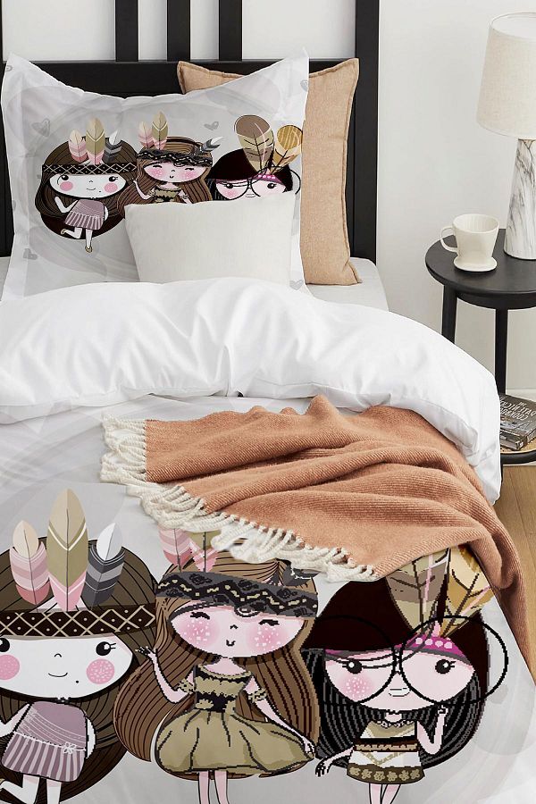 Else Hal Patterned Single Little Girl Duvet Cover Set Without Sheets Trendyol