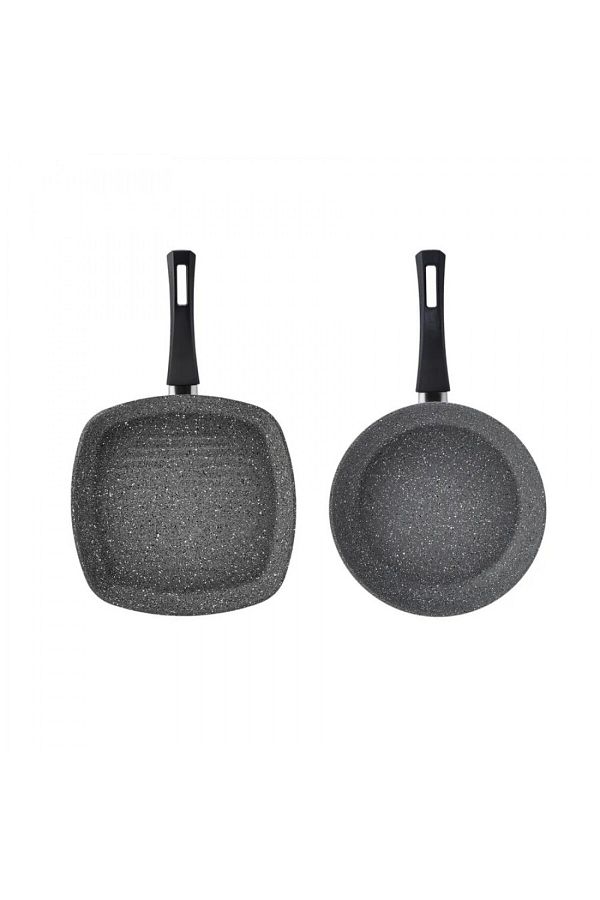 Karaca-Gris Biogranit Pfannen und Grillset 1