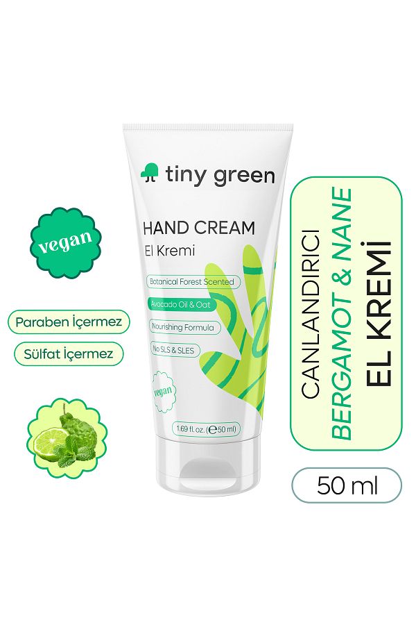 tiny green-Bergamot and Mint Scented Hand Cream - 50 ml 1