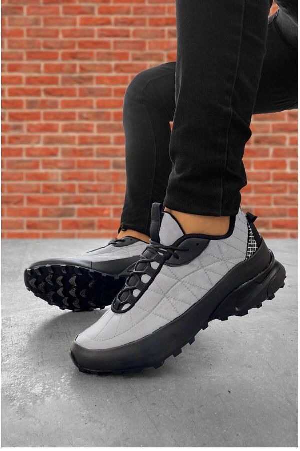 Demashoes Stone Black Waterproof Up to Lacing Part Parachute Fabric Non Slip Sole Sports Shoes Sneakers Trendyol