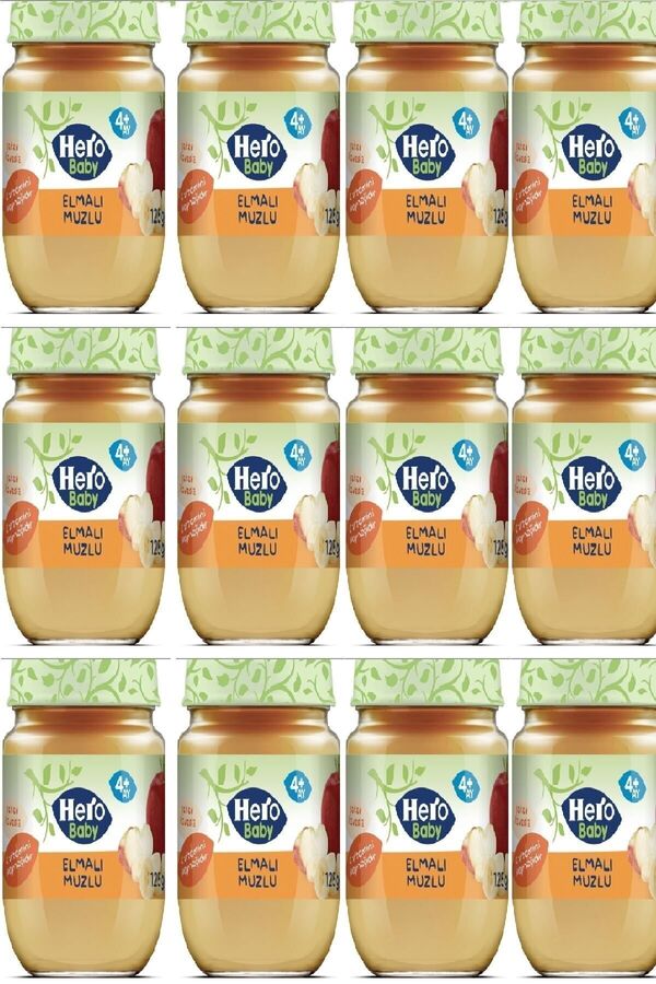 Hero Baby Elmalı Muzlu Kavanoz Mama 125 G X 12 Adet