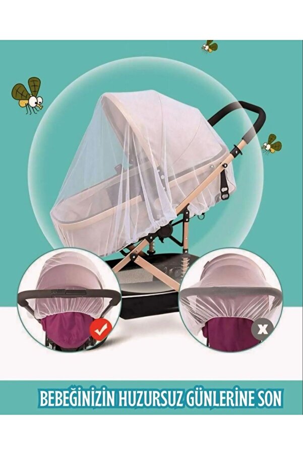 MorPort Bebek Arabası ve Oto Sinekliği ve Cibinliği ( Tüm Arabalara Uyumludur XL Model )
