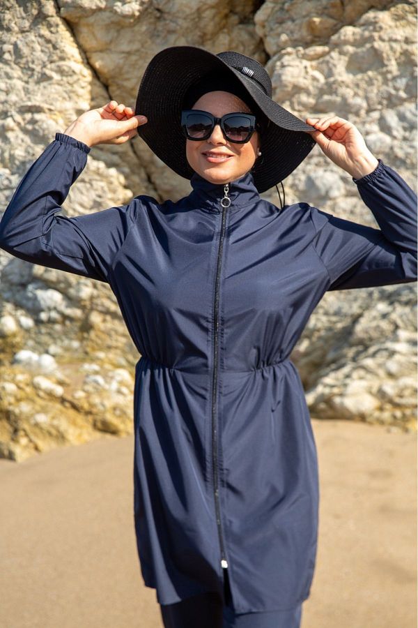 new ats-Ats Moda - Single Top Hijab Swimsuit with Elastic Waist 1