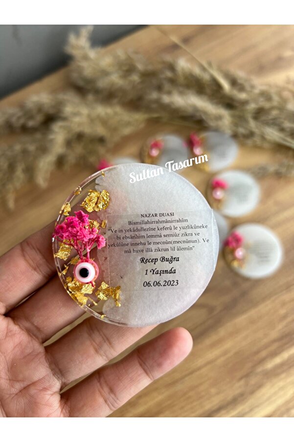 Sultan Tasarım 6 Cm - 20 Adet Nazar Söz Nişan Düğün Kız Erkek Bebek Yenidoğan Sünnet Hediyelik Buzdolabı Magneti