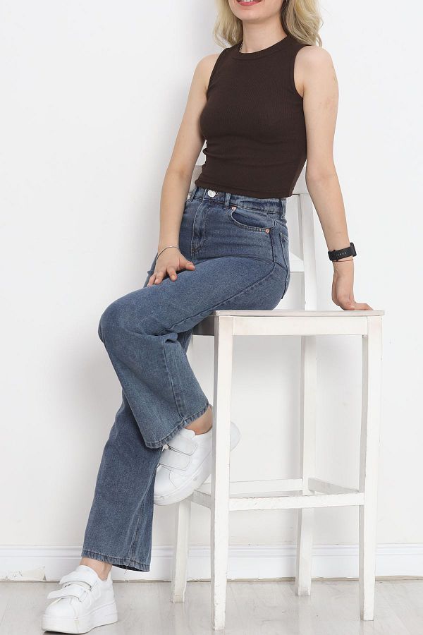 Paris Collection Dark Blue Palazzo Jeans 18695.1431 Trendyol