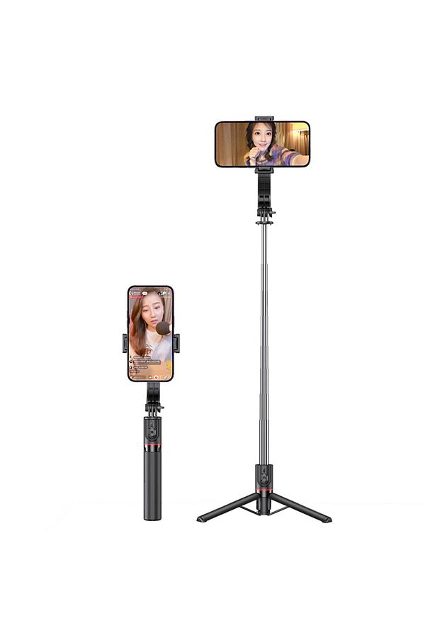 Usams-2in1 Bluetooth Tripod and 360° Selfie - ZB256 with Remote Control 1
