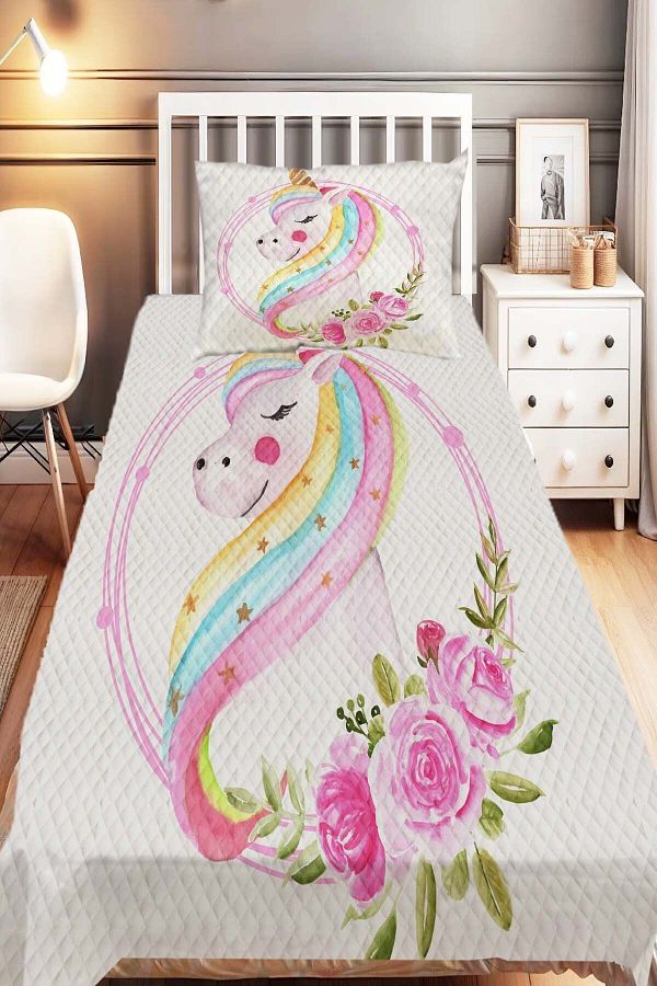 Else Dekor-Unicorn Horse Patterned Single Children's Pique Set 1