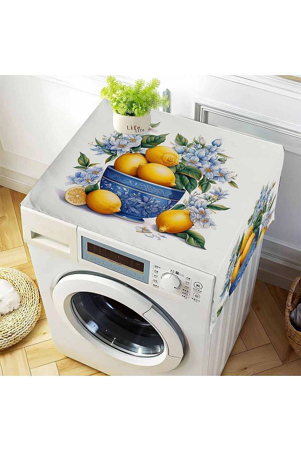 Else Hal Vintage Lemon Patterned Dish and Clothes Drying Cover 60x140cm Trendyol
