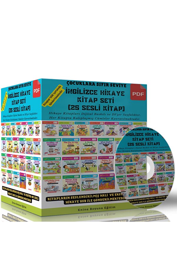 Enine Boyuna Eğitim PDF İngilizce Hikaye Kitap Seti (25 Siyah Beyaz - Sesli Kitap)