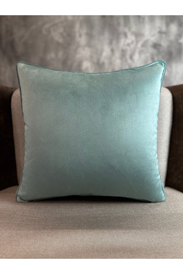 Fabricland Imported Silk Velvet Mint Green Throw Pillow Cover
