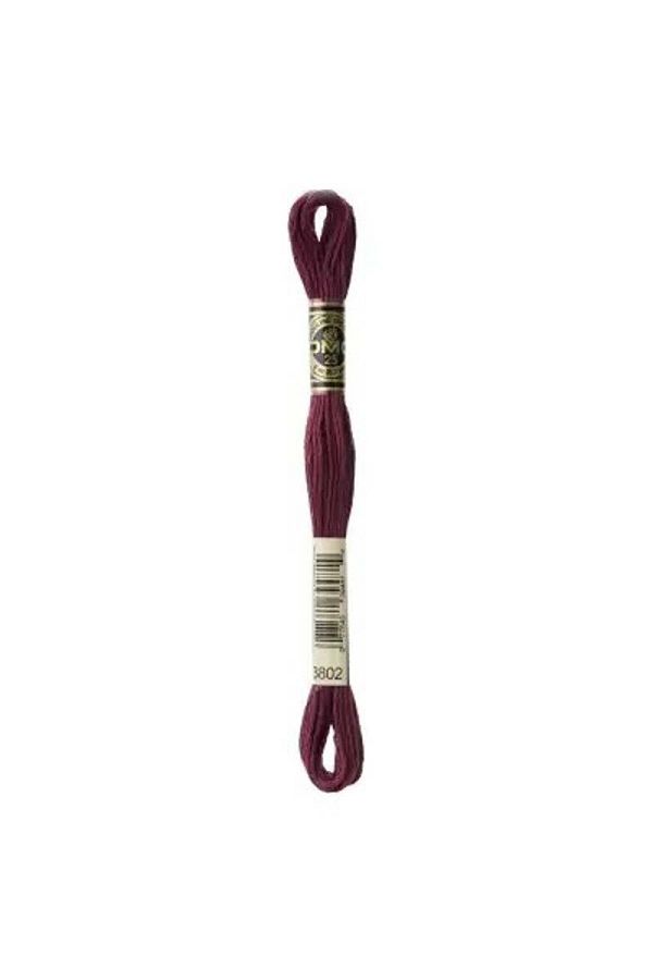 Dmc-Muline Hand Embroidery Threads - 8 M - Color No 3802 1