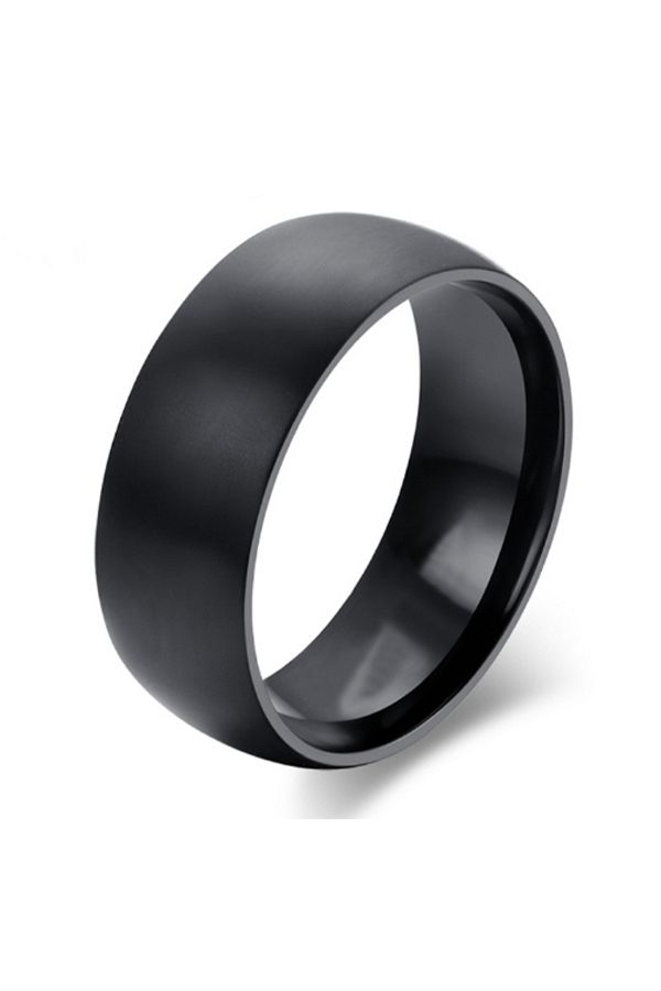 Chavin Men s Steel Wedding Ring Matte Black Dg98 Trendyol