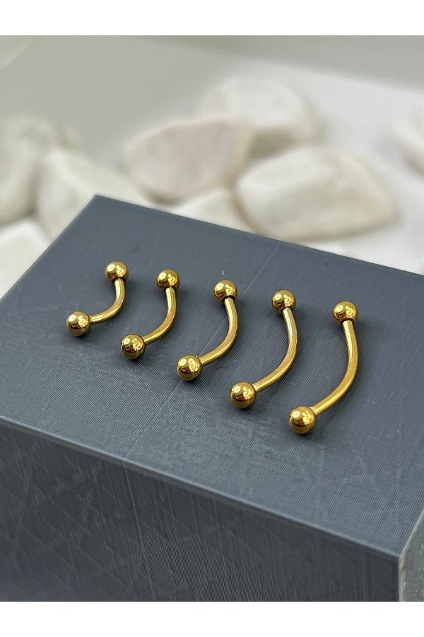 Karınca Piercing-Eyebrow Piercing - Smiley Orbital Septum, Tragus Rook Conch and Frowny Daith - Surgical Steel 1