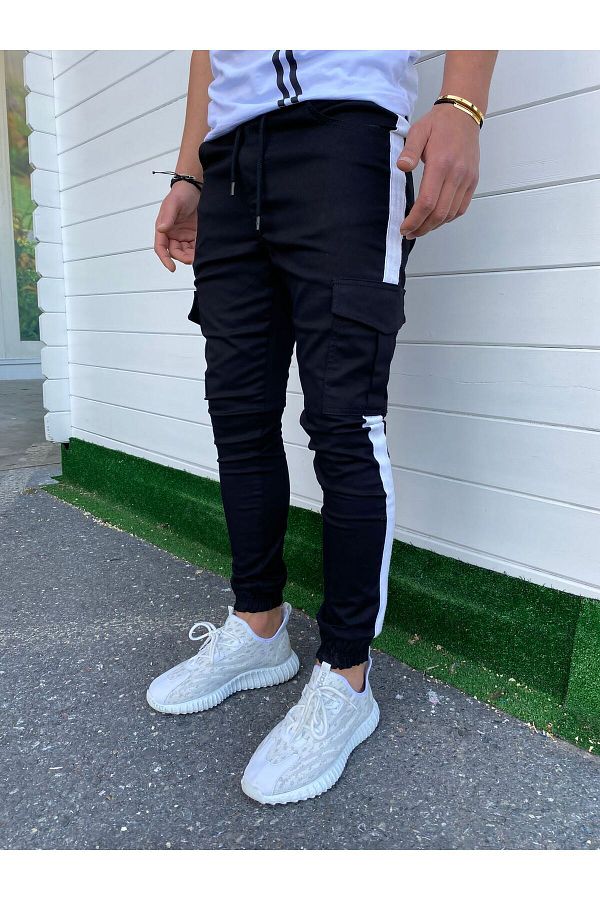 Side stripe cargo pants sales