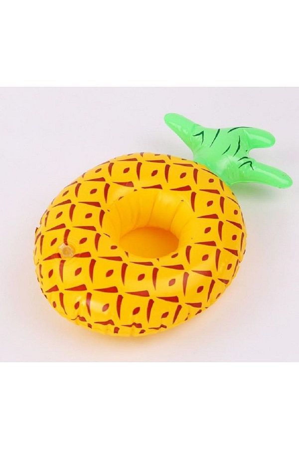 NETAVANTAJ-Pineapple Patterned Inflatable Cup Holder - Pool and Sea Bar 1