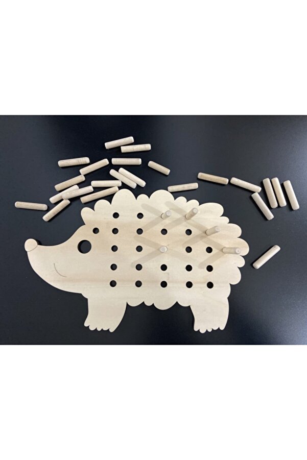 Ankebut Montessori İp Geçirme Ve Pim Takma Kirpi