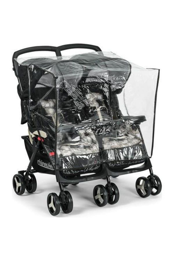 Side by side double stroller rain cover deals