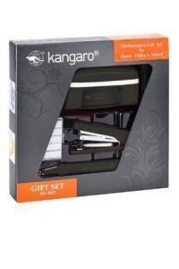 KANGAROO-Kangaro Stapler Set Stapler-perfator Hole Punch-wire-remover Black Ss-v45 1