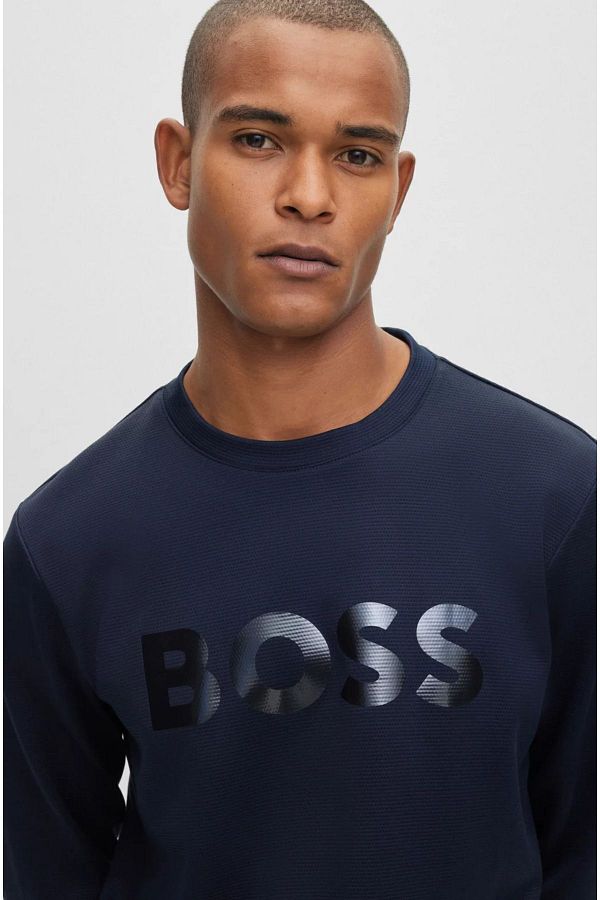 Boss blue sweatshirt clearance