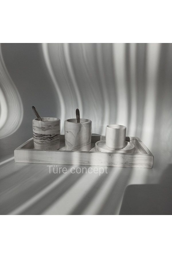 Ture Concept-Marble Patterned Salt and Pepper Shakers Base Set 1