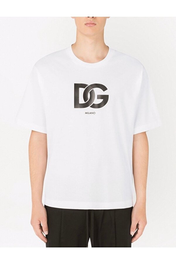 DOLCE & GABBANA スロカンフリントTシャツ F8O48TFU7EQ HW3FP