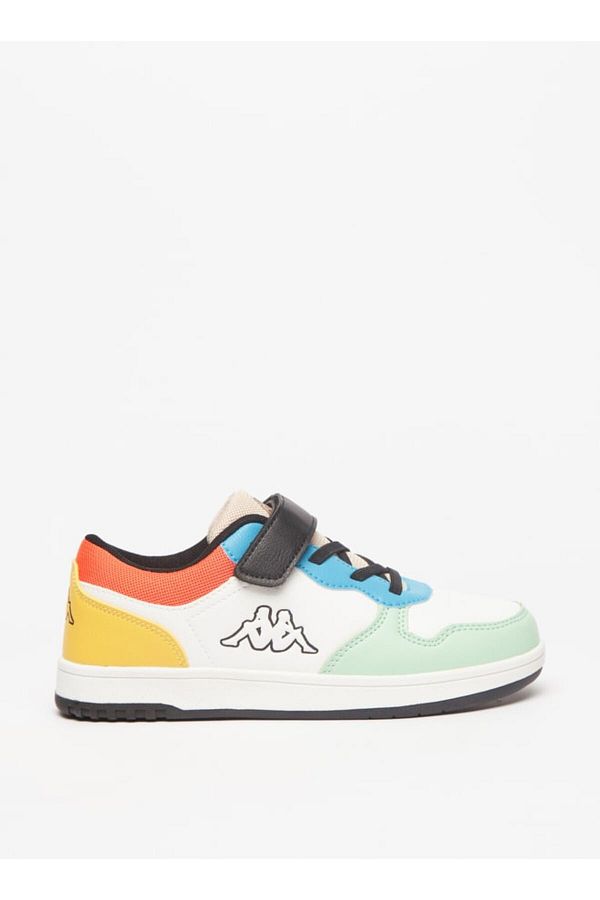 Kappa-Boys' Colourblock Low-Ankle Sneakers with Hook and Loop Closure 1