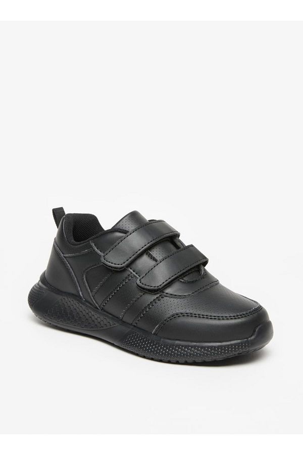 LBL by Shoexpress-Solid School Shoes with Hook and Loop Closure 1