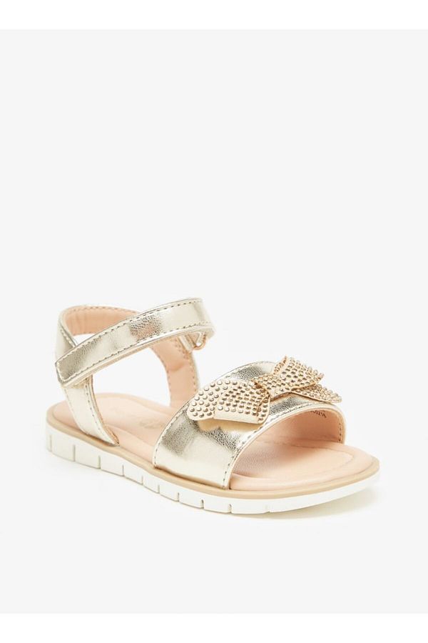 Barefeet-Barefoot Bow Accent Sandals with Hook and Loop Closure 1