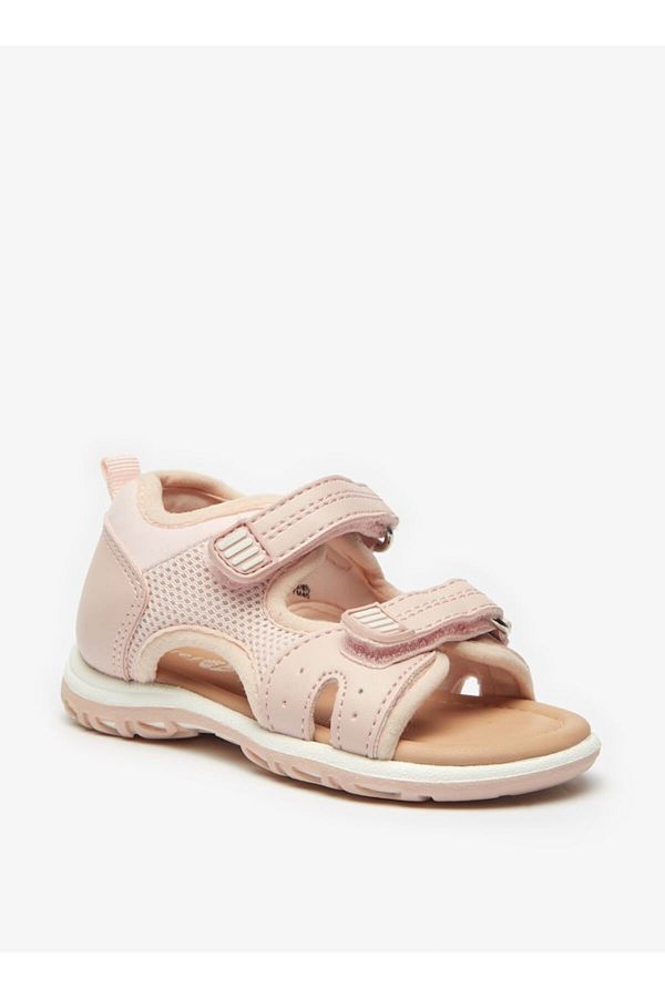 Barefeet-Textured Strap Sandals with Hook and Loop Closure 1