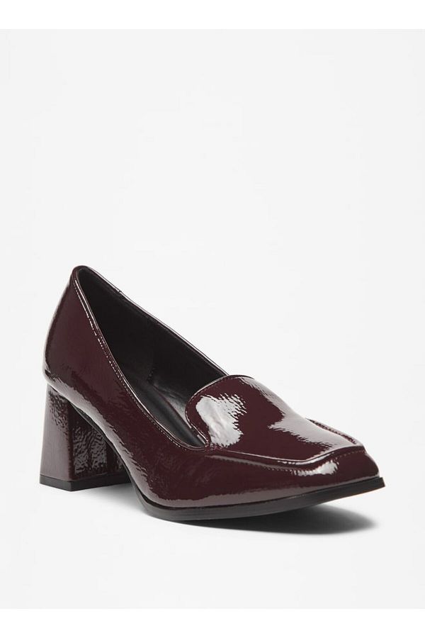 Flora Bella by Shoexpress-Solid Slip-On Shoes with Block Heels 1