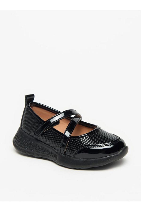 Juniors-Solid Mary Jane School Shoes with Hook and Loop Closure 1