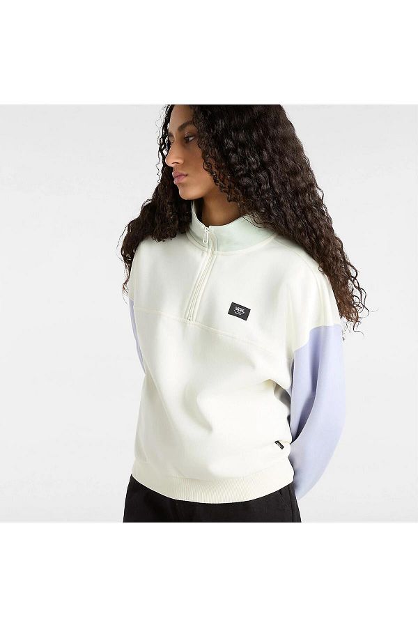 Vans Colorblock Half Zip Mock Multicolored Sweatshirt Trendyol