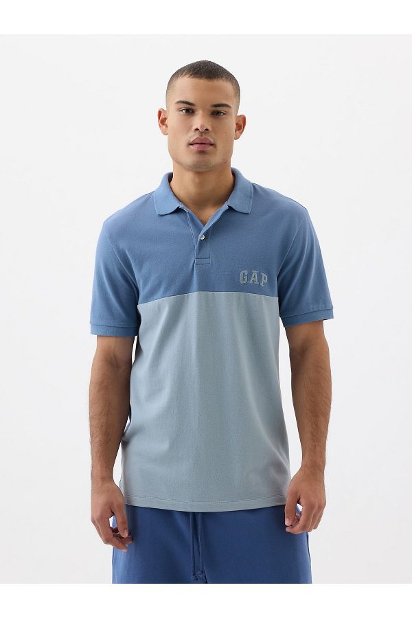 GAP Logo Colorblock Pique Polo Neck T Shirt Trendyol