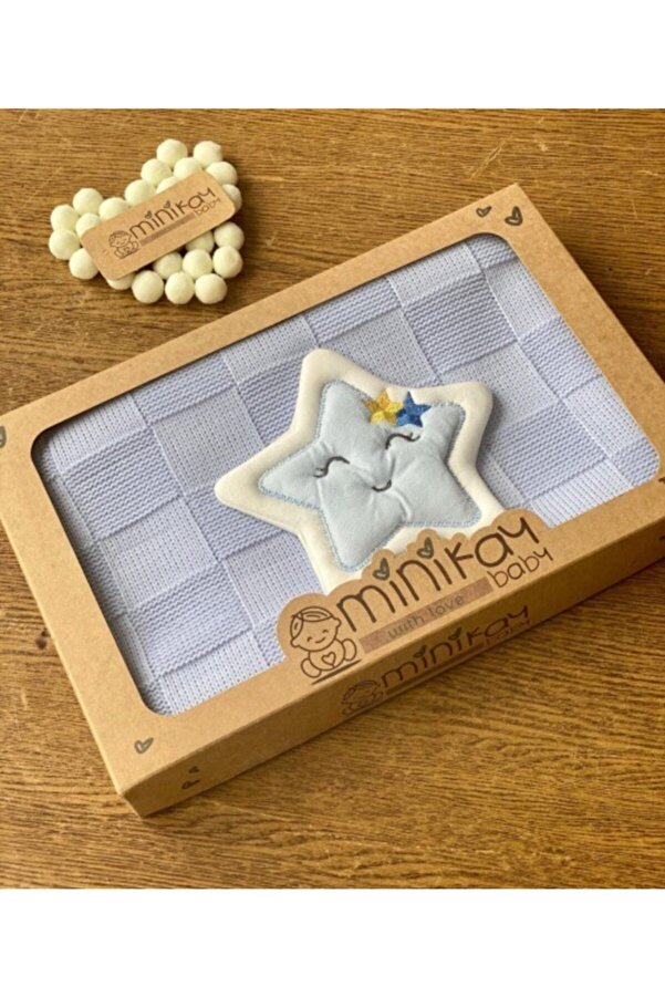 minik ay Yenidoğan Yıldız Triko Battaniye