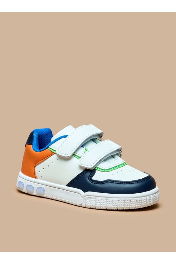 LBL by Shoexpress-Panelled Sneakers with Hook and Loop Closure 1