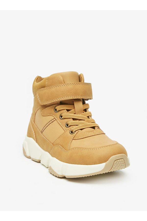 LBL by Shoexpress-Textured Ankle Boots with Hook and Loop Closure 1
