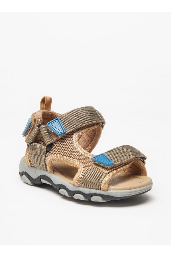 LBL by Shoexpress-Boys' Textured Backstrap Sandals with Hook and Loop Closure 1