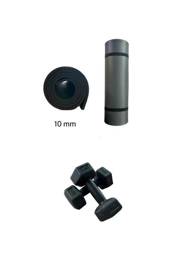CKSpor Pilates DS1 Dumbbell Set 10 MM Matte and 1 Kg Dumbbell Trendyol
