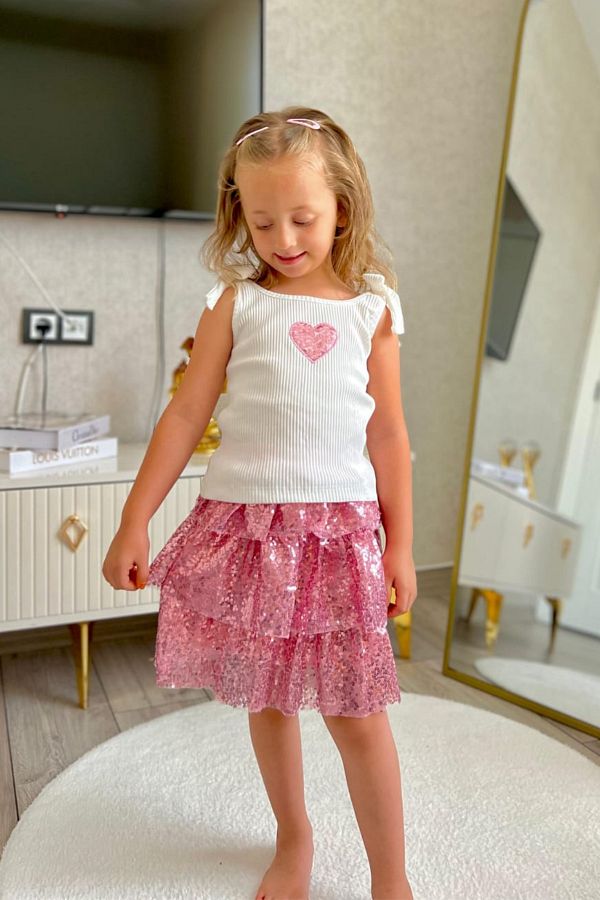 Embroidered heart skirt new arrivals
