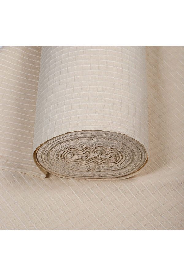 KAMİZ-Monika Raw Square Patterned Curtain-Table Cover-Runner-Punch-Authentic Fabric 1