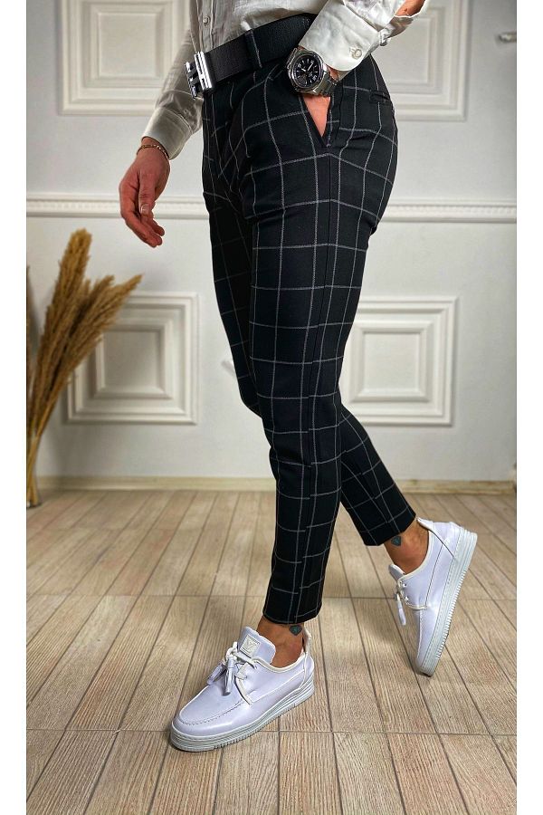 Tartan skinny trousers mens best sale